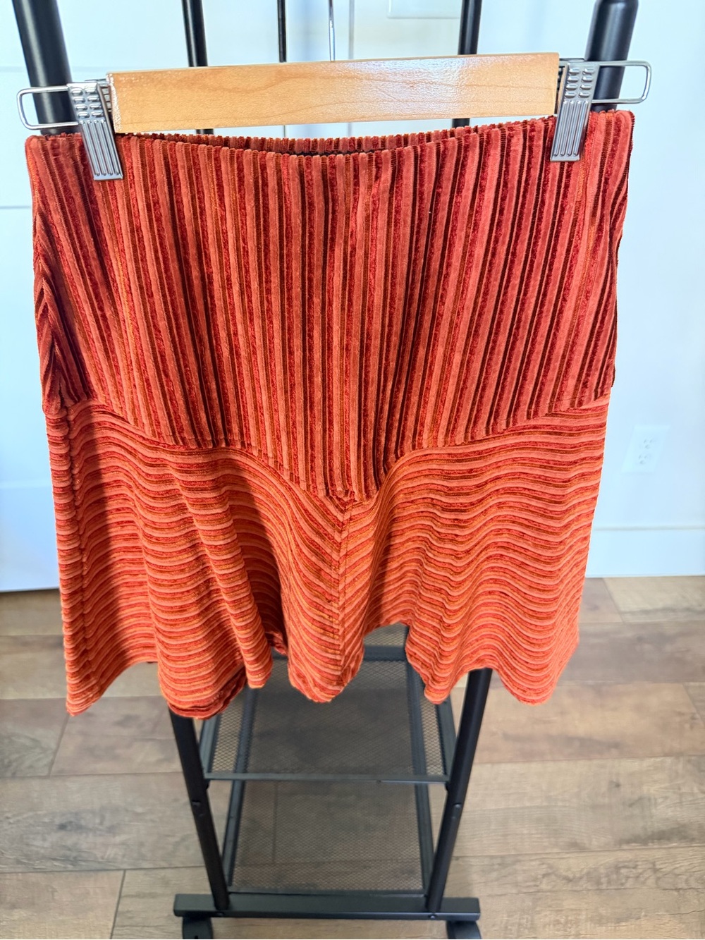 Free People - NWT Women’s Rust Orange Textured Skirt
